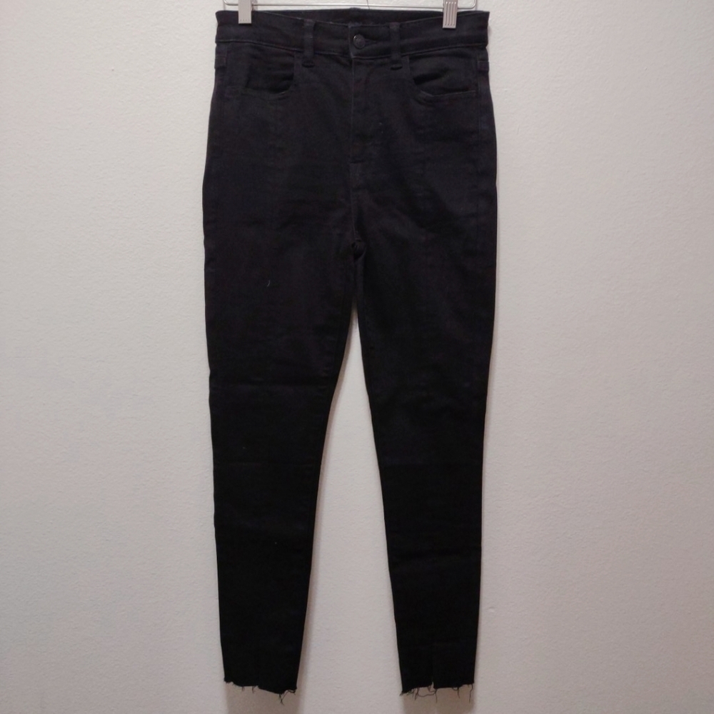 American Eagle Black Highest Rise Jeggings 2 Short